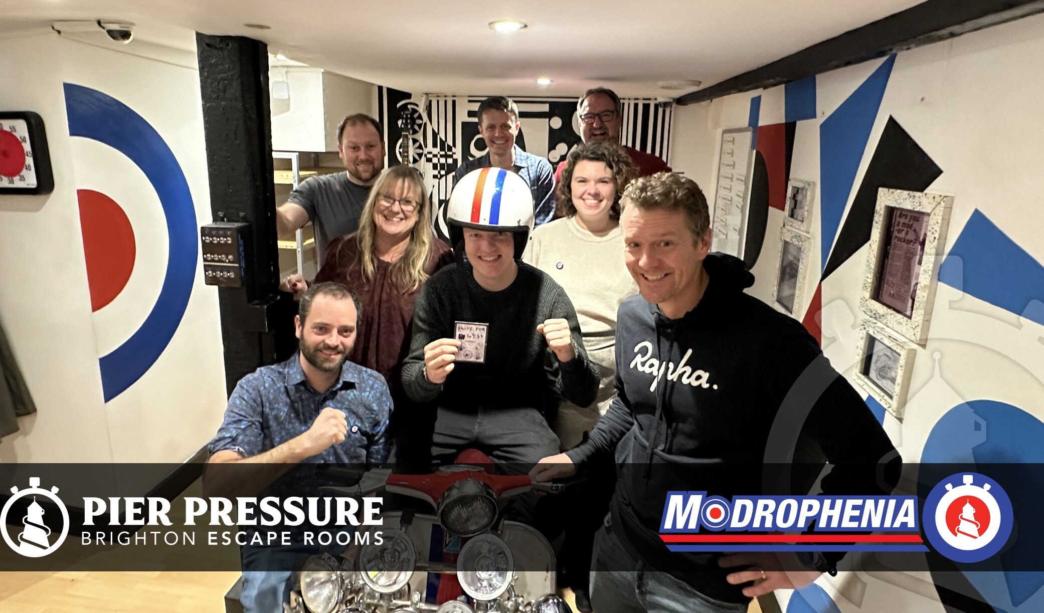 An Ideal team at an Escape Room, part of Ideal's Christmas celebrations.