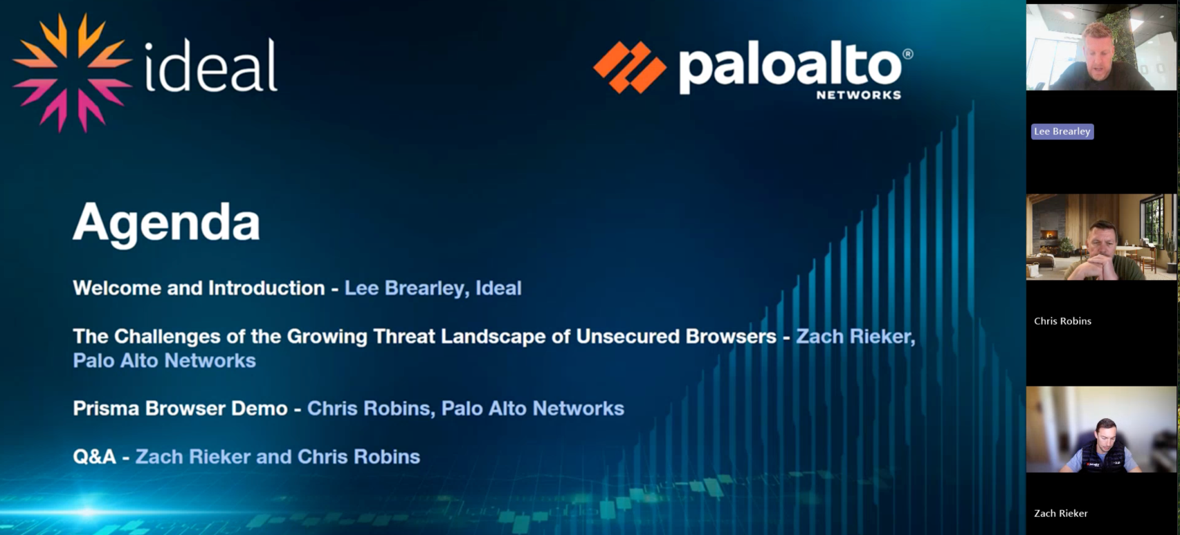 Screenshot of Prisma Browser webinar